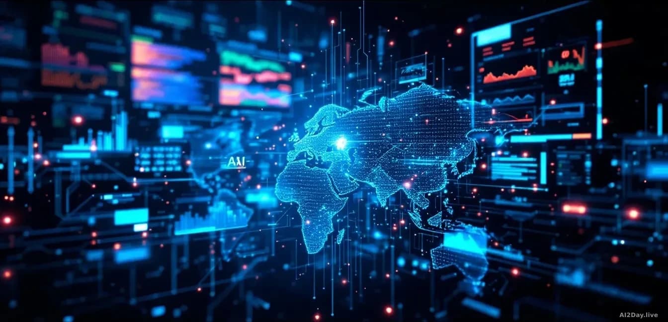 A digital representation of AI models analyzing cyber vulnerabilities, depicted in a photorealistic, news-editorial style, with no identifiable logos or people