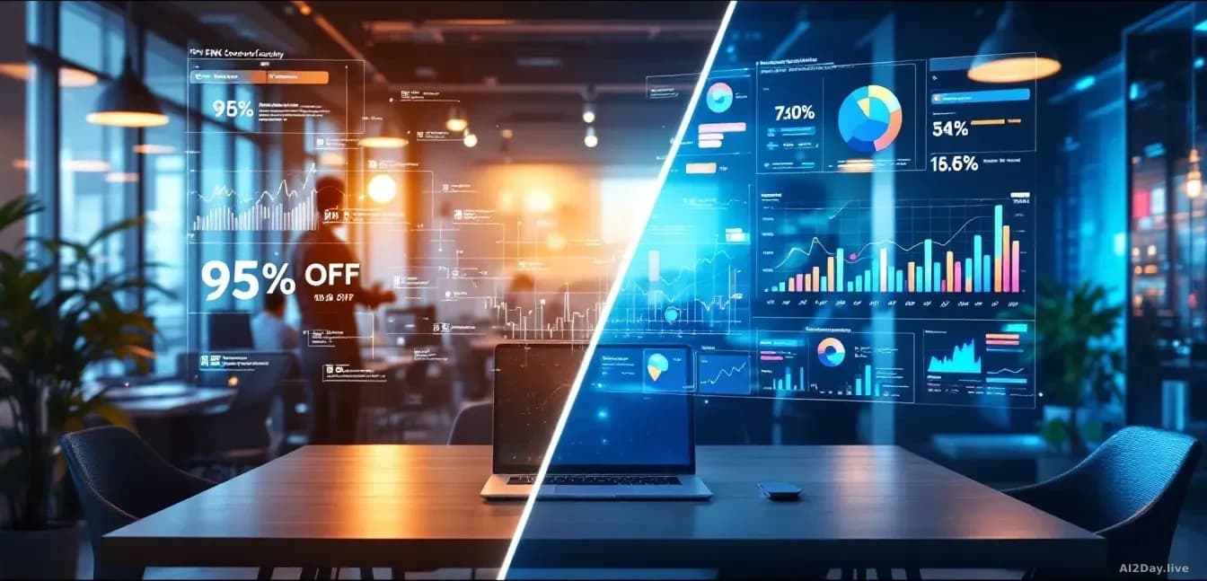 Illustration: modern tech company office environment