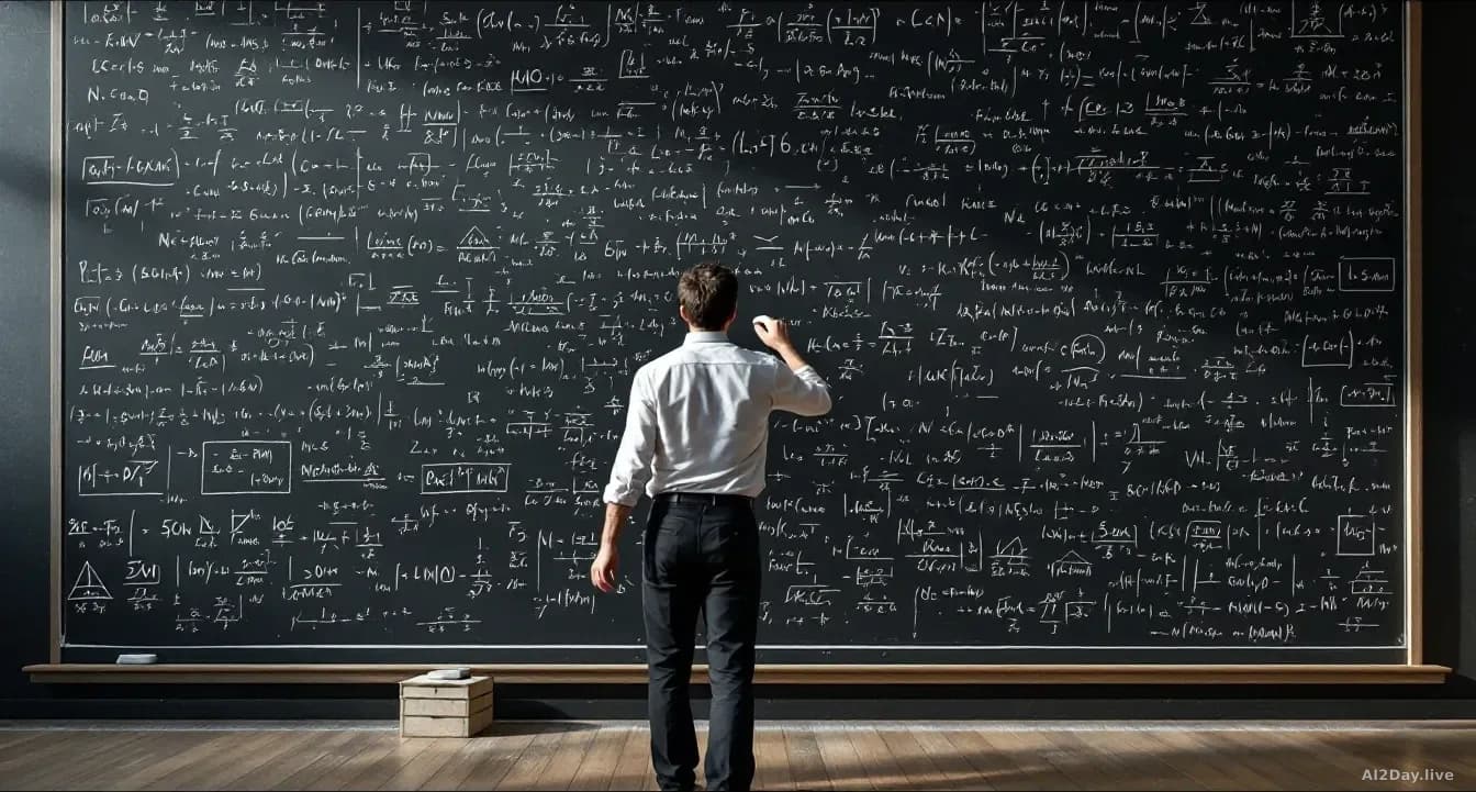 Illustration: an enormous blackboard covered