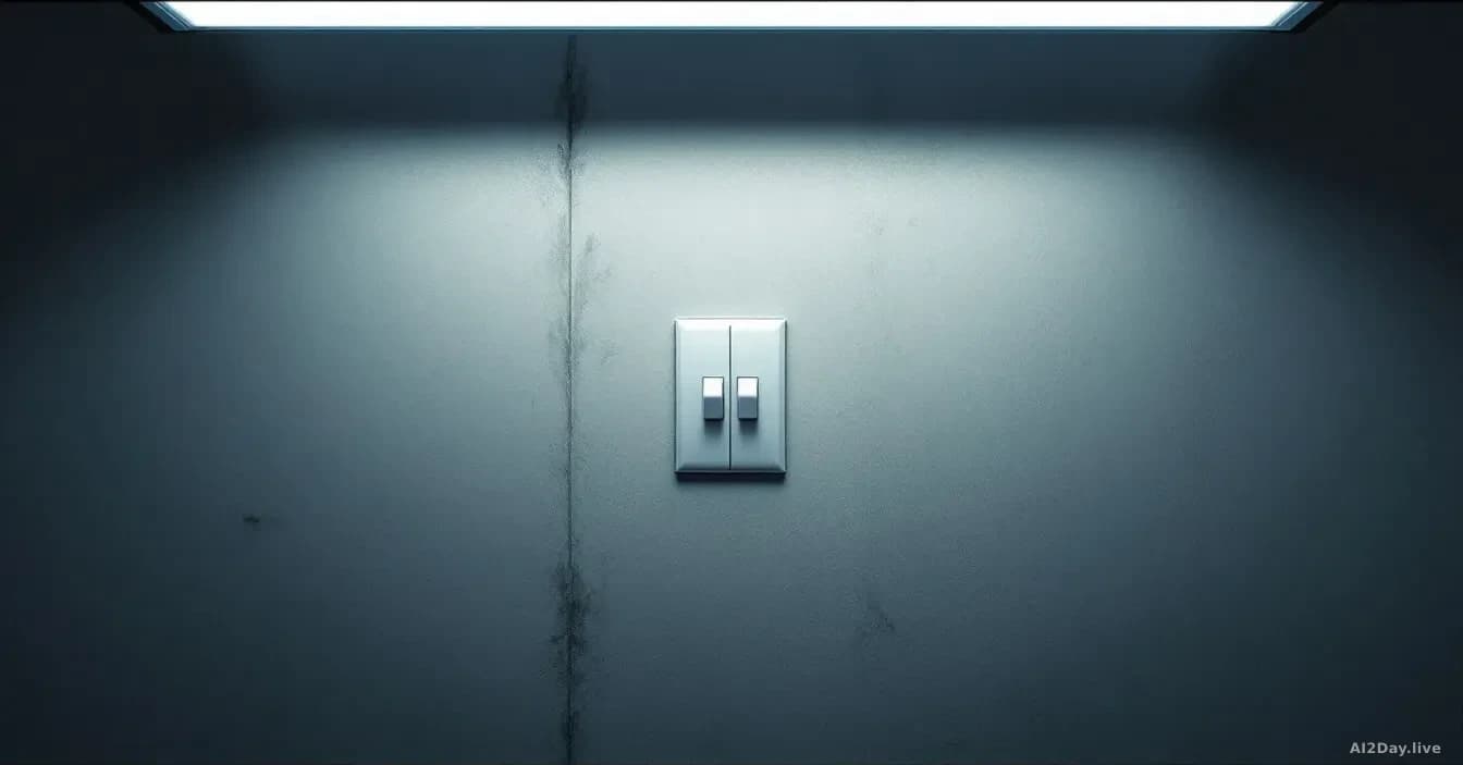 Illustration: A single large physical light switch mounted on a plain concrete wall