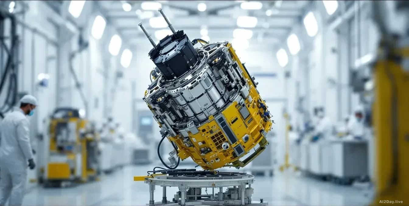 Satellite assembly clean room