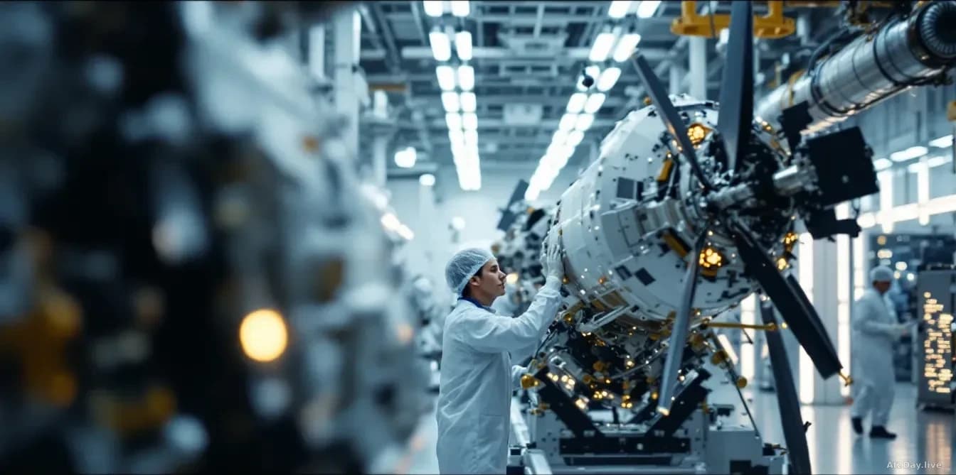 Satellite assembly clean room