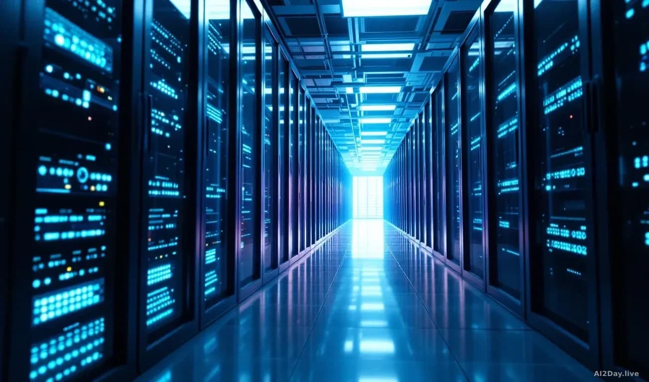 Cavernous data centre aisle